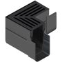 ACO Slimline élément d’angle avec grille d’angle en aluminium anodisé noir