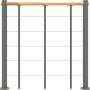 Minka Garde-corps gris avec barreaux inférieurs et main courant en bois droit 