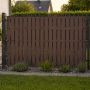 Bandes brise-vue verticales brunes avec rails de serrage clôture à panneau simple fil bande de clôture