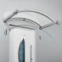 Auvent de porte d'entrée cintré ovale, gutta BV-B, optique acier inoxydable