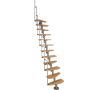 Minka escalier modulaire MONACO avec limon central rampe métallique incluse, hauteur entre étages max. 294 cm