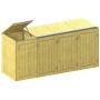Binto cache poubelle pour 4 poubelles, bois de conifères