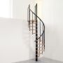 Minka escalier colimaçon Venezia Smart noir escalier en spirale main courante en PVC incluse, différentes largeurs