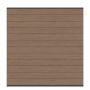 Clôture PVC bois composite TraumGarten - kit complet CLASSIC amande/anthracite, panneau lamelles