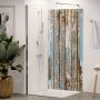 Panneau mural de douche Winwall en aluminium composite bois ancien turquoise