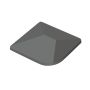 Capuchon de poteau en aluminium anthracite pour clôture de jardin